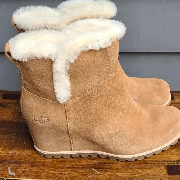 UGG Malvella Chestnut Suede Boots size 9.5 NWOT! - Picture 3 of 12